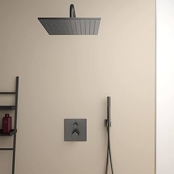 Ideal Standard Ceratherm zestaw prysznicowy podtynkowy termostatyczny z deszczownicą czarny mat A7572A5 A7572A5 od 