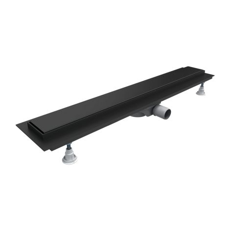 OMNIRES LOWFIX prysznicowy odpływ liniowy z maskownicą pełną, 70 cm, czarny półmat LOWFIX70GBL LOWFIX70GBL od 