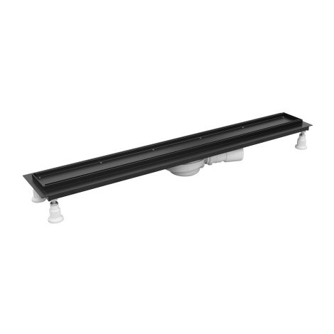 OMNIRES LOWFIX pryszn. odpływ liniowy z maskownicą do wklejenia płytek, 70 cm, czarny półmat LOWFIX70TBL LOWFIX70TBL od 