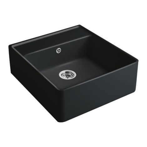 VILLEROY&BOCH zlew ceramiczny 59,5 x 63 cm z bez otworu na baterię kuchenną pure black 632061R7 632061R7 od 