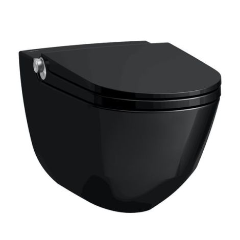 LAUFEN Cleanet Riva toaleta myjąca wisząca 60 x 35,5 cm bez powłoki z deską WC  kolor czarny połysk H8206910200001 H8206910200001 od 