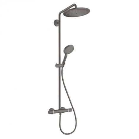 HANSGROHE CROMA SELECT S 280 Komplet prysznicowy z termostatem, czarny chrom szczotkowany 26891340 26891340 od 