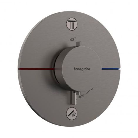 HANSGROHE ShowerSelect Comfort S Bateria termostatyczna, podtynkowa do 2 odbiorników czarny chrom szczotkowany 15556340 15556340 od 