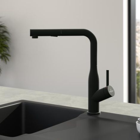 Villeroy&Boch Subway Style Shower bateria kuchenna z wyciaganą wylewką czarny mat 92850006 92850006 od 