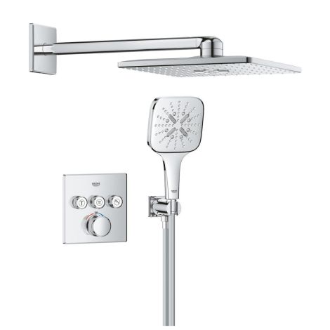 GROHE-Grohtherm SmartControl Podtynkowy zestaw prysznicowy z deszczownicą Rainshower SmartActive 310 Cube chrom 1039980000 1039980000 od 