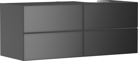 HANSGROHE Xevolos E Szafka pod szlifowaną umywalkę wpuszczaną w blat po prawej stronie z 4 szufladami 137 x 55 cm, szary łupek matowy 54241770 54241770 od 