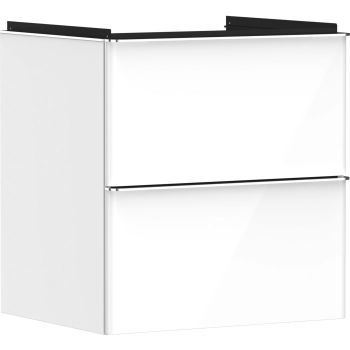 HANSGROHE Xelu Q  Szafka podumywalkowa 58x50 cm z 2 szufladami biały połysk z uchwytem chrom  54023000 54023000 od 