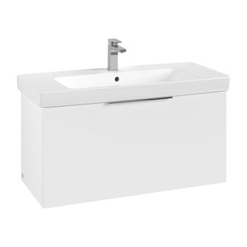 Villeroy & Boch Architectura szafka pod umywalkę, 95 x 44 cm 1 szuflada kolor biały mat , uchwyt chrom B89400MS B89400MS od 